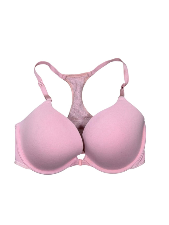 Victoria's Secret Other - Victoria's Secret Pink Bra Sequin Racerback Push Up Front Close Womens Size 34DD